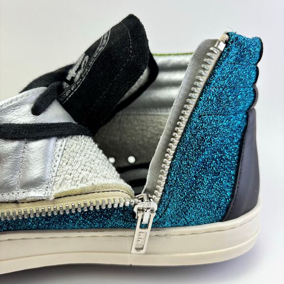 P448 “Jake Lima” High top Sneaker with Glitter Shoes Mens Size 38 (US 5.5) main image 12
